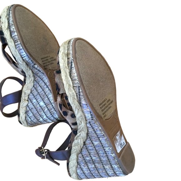 Madden Girl Endanger Leopard Brown PrintFabric Sandal Wedges Sz 8 #02 - Picture 8 of 11